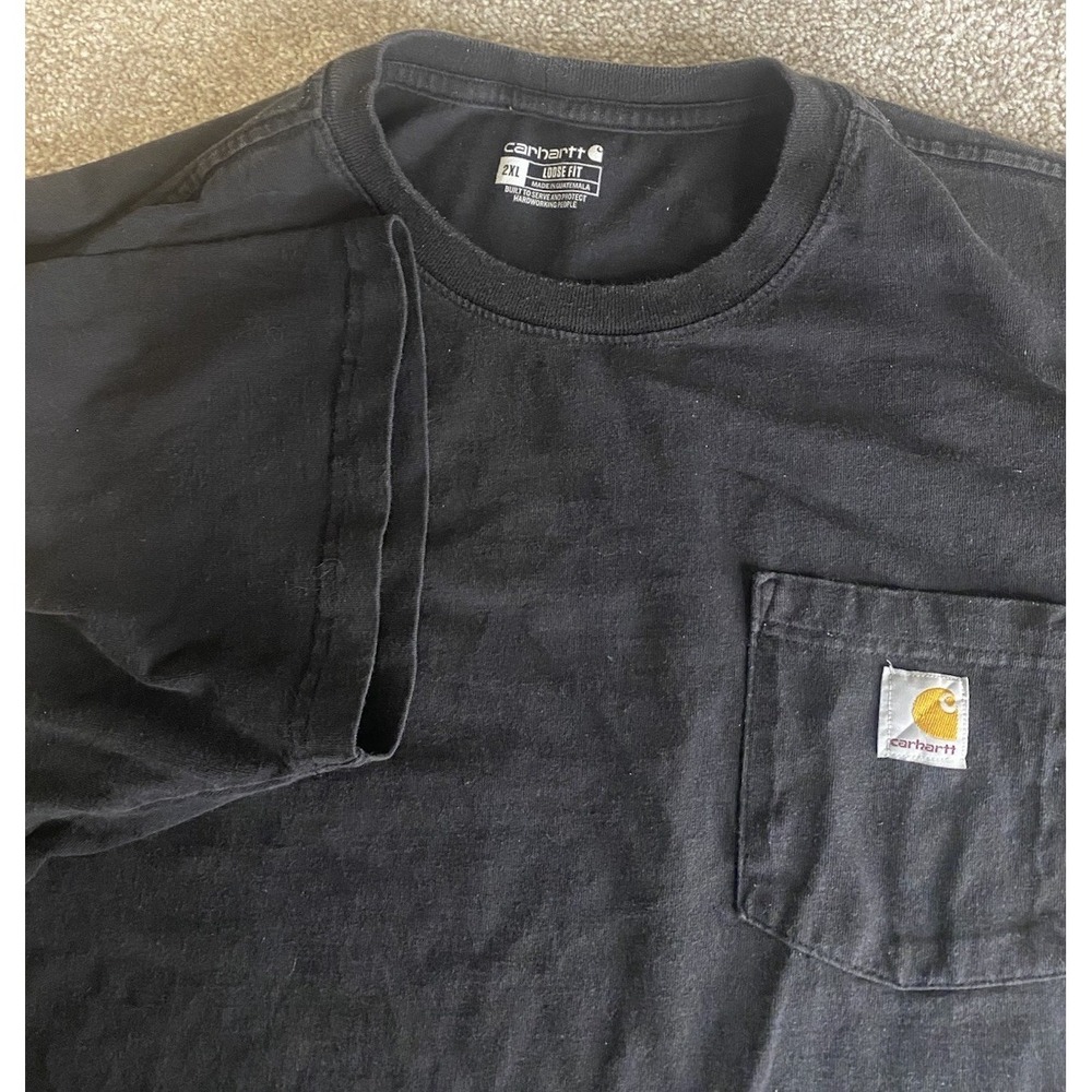 Carhartt K87-BLK Lose Fit Gray T-Shirt Men 2XL Work Wear Outdoor Camp Light